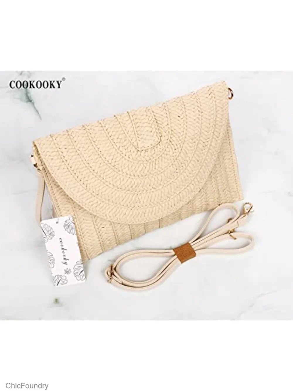 Straw Clutch Handbag Woven Envelope Crossbody Bag Summer Beach Purse